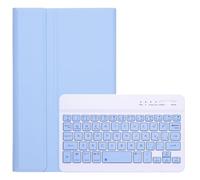Lrufodya Keyboard Case for Samsung Galaxy Tab A7 Lite 8.7" 2021, Candy Colors Detachable Wireless Keyboard with Slim Cover for Model SM-T220 T225 T227 (Ice Blue)