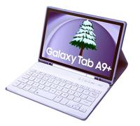 Lrufodya Keyboard Case with Pen Slot for Galaxy Tab A9 Plus 2023 / A9+ 5G 11 Inch (SM-X210/X216/X218) Folio Tablet Cover with Magnetic Detachable Wireless Keyboard Multi-Angle Stand (Purple)