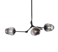 LRUII E27 Sputnik Chandelier Modern Chandelier Mid Century During Lighting Adjustable Ceiling Light Fixture for y Bar Kitchen Dining Room-Gradient Smoke Gray lampshade 3 Head