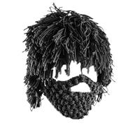 Lruvaqi Beard Beanie - Punk Knitted Warm Headdress,Winter Warm Face Cover | for Women Men Photographers Event Planners Content Creators Festivals Costume Parties Masquerade Carnival