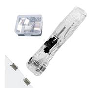 Lruvaqi Push Stapler - 45 Sheets Capacity Paper Clip Dispenser - with 50 Metal Refills Reusable Travel Stapler - for Teacher, Office, School, Classroom, Home, Craft, Desk, Book