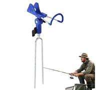 Lruvaqi Shore Fishing Rod Holder | 360-degree Rotation Shore Pole Holder | Trolling Accessories Organizer for Men Women Bass Catfish Night Pontoon Pier