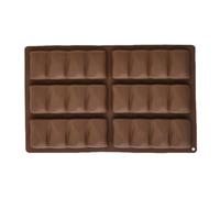 Lruvaqi Silicone Chocolate Mold - 6 Cavity Energy Bar Mold - Silicone Easy Release Moulds for Home Kitchen Christmas Wedding Halloween Birthday Party