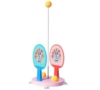 Lruvaqi Table Tennis Training Set - Elastic Shaft Table Tennis Training Kit - Interactive Paddles Set for Indoor Outdoor Exercise School Office Basement Clubs Community Home Gym Beginners