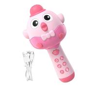 Lruvaqi Toy Microphone,2 in 1 Chicken Shape Portable Speaker Music Player | Rechargeable Music Singing Toys with LED Light | for Boys Girls Birthday Party Home Family Gathering Living Room Christmas