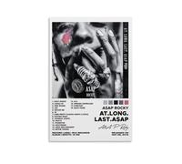 LRXDECOR Asap Rocky-At Long Last Asap Poster, Hit Music Album Cover Canvas Poster Pop Star Portrait Aesthetic Wall Art Printing For Modern Home Bedroom Decor16x24inch(40x60cm) Unframe