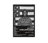 LRXDECOR Asap Rocky-Live Love Asap Poster, Hit Music Album Cover Canvas Poster Pop Star Portrait Aesthetic Wall Art Printing For Modern Home Bedroom Decor12x18inch(30x45cm) Unframe