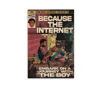 LRXDECOR Childish Gambino-Because The Internet Retro Comics Poster, Vintage Canvas Poster Motivational Wall Art Printing For Bedroom Home Aesthetic Decor12x18inch(30x45cm) Unframe-style-2
