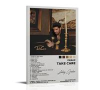 LRXDECOR Drake -Take Care Poster, Hit Music Album Cover Canvas Poster Pop Star Portrait Aesthetic Wall Art Printing For Modern Home Bedroom Decor08x12inch(20x30cm) Frame