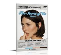 LRXDECOR Gracie Abrams-The Secret of Us (Deluxe) Poster, POP Music Album Cover Canvas Poster Wall Art Printing For Bedroom Home Aesthetic Decor12x18inch(30x45cm) Frame
