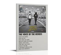 LRXDECOR Lil Baby, Lil Durk - The Voice of The Heroes Poster, Hit Music Album Cover Canvas Poster Trendy Aesthetic Wall Art Printing For Bedroom Home Aesthetic Decor12x18inch(30x45cm) Frame