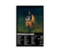 LRXDECOR SZA-Sos Deluxe LANA Poster, Hit Music Album Cover Canvas Poster Pop Star Portrait Aesthetic Wall Art Printing For Modern Home Bedroom Decor12x18inch(30x45cm) Unframe