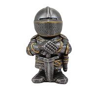 Lrxinki Knight Statues Ornaments, Resin Knight Gnome Guard Garden Sculpture, Medieval Knight Armor Gothic Statue, Templar Figurine for Protecting Your Garden (B)