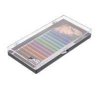 LRXIYODE 1 Box Colored Volume False Eyelash Extensions Lightweight Soft Fake Lashes for Beginners Professional Salon Use Multi-color Blue Green Purple Light Brown Dark Brown