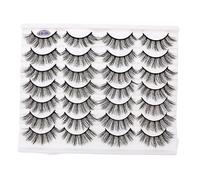 LRXIYODE 1 Box Curly Natural Black Fake Eyelashes of Handcrafted Eyelash Extensions for Daily Wear Parties Weddings and Professional Makeup Applications