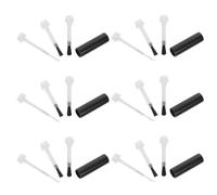 LRXIYODE 1 Box Gel Nail Polish Replacement Brush with Ergonomic Wood Handle Soft Flat Head Applicator for Manicure Dip Polish Nail Art Tool for Salon Home Use