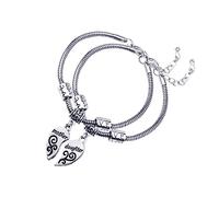 LRXIYODE 1 Pair Fashion Heart Bracelet for Women Alloy Hand Jewelry for Mother's Day Charming Decoration for Any Occasion Mom Daughter Connection