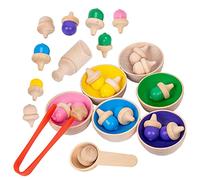 LRXIYODE 1 Set Cognitive Colored Sorting Cups for Montessori Color Matching Game Early Learning Educational for Motor Skills and Social Development