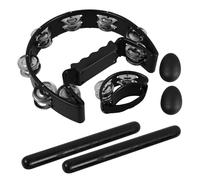 LRXIYODE 1 Set Percussion Instrument Ensemble with Hand Bells Rhythm Rods Shaking Eggs Foot Bells for Music Creativity at Home School Performances