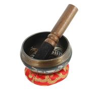 LRXIYODE 1 set Tibetan Singing Bowl Set with Cushion and Mallet for Meditation Yoga and Relaxation Buddha Sound Bowl for Mindfulness Home Decor and Spiritual Therapy Random Color