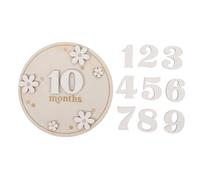 LRXIYODE 1 Set Wooden Milestone Cards Natural Wood Monthly Milestone Signs for Newborn Photography Cute Table Decor for Expecting Mothers Adorable Photo Props for Boy Girl