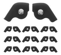 LRXIYODE 10 Pairs Black Sneaker Collar Repair Patches with Press Clips - Athletic Shoe Inner Lining Edge Guards for Trainer Rim Protection and Anti-Abrasion - Footwear Chafe Prevention