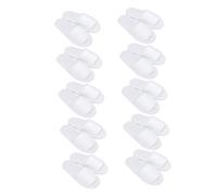LRXIYODE 10 Pairs Disposable Towelling Slippers Half-cover Soft Breathable Cloth Material Non-slip Hotel Guest Shoes for Men and Women Comfortable Thickened Design for Travel and Home Use