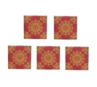 LRXIYODE 100 Pcs Red Printed Wedding Paper Napkins 33x33cm Banquet Luncheon Serviettes 5pcs Set for Party and Event Table Decoration