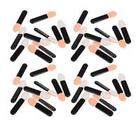 LRXIYODE 100pcs Mini Black Eyeshadow Applicator Sticks Ultrasoft Synthetic Single-sided Makeup Brushes for Precise Blending Compatible with Powder Liquid Cosmetics Portable Cosmetic Tool