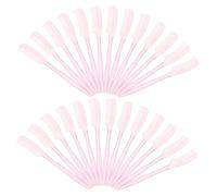 LRXIYODE 100pcs Mini Eyelash Comb with Pink Plastic Handle, Compact and Sl esign Eyelash Makeup Tool for Daily Use and Travel, for Tidying Bangs and Separating Lashes