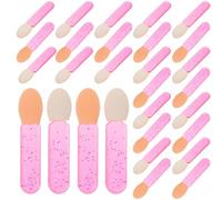 LRXIYODE 100pcs Mini Eyeshadow and Lip Brush Small Portable Makeup Applicator Sticks for Precise Eye Crease Shader and Lip Touchups Compact Beauty Tool for Women the Go