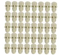 LRXIYODE 100pcs Mini Plastic Skull Head Decorations for Halloween Party Layout Lightweight Reusable Creepy Skull Props for Haunted House Home Bar and Photo Shoot Scenes