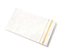 LRXIYODE 100Pcs White Disposable Party Napkins with Gold Trim for Wedding Banquet Dinner, Embossed Paper Serviettes for Birthday Holiday Tableware and Restaurant Use