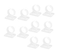 LRXIYODE 10pcs Adjustable Microphone Bracket Clips for Desk and Wall Mount Plastic Mic Holders for Home Use Live Broadcast Interviews Square Cable Clips with Easy Installation