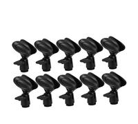 LRXIYODE 10pcs Adjustable Microphone Clip Holder Mic Clamp with Spring for Mic Stand Black Microphone Accessories for Broadcasting Recording Live Streaming