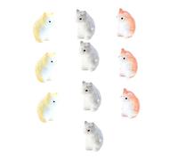 LRXIYODE 10Pcs Adorable Resin Mouse Cake Baking Ornaments Cartoon Animal Decorations for Party Home Cake for Micro Landscape DIY Landscaping