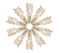 LRXIYODE 10pcs Ancient Style Armor Metal Finger Guards for Cosplay Drama Dance Show Adjustable Claw Nail Extensions for Costume Finger Nail Use