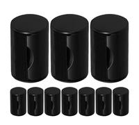 LRXIYODE 10pcs Black Finger Shaker Sand Instrument with Sturdy Performance and Dynamic Sound, Metal and Plastic Material Percussion Shakers for Ukulele Guitar Mandolin Banjo Party Music