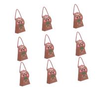 LRXIYODE 10pcs Christmas Candy Bags with Surprise Window Design for Boy Girl Festive Treat Bags for Cookies Cupcakes and Donuts for Holiday Parties and Xmas Celebrations