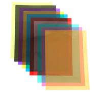 LRXIYODE 10Pcs Colored PVC Light Diffuser Sheets 0.3Mm 210X297Mm Overlays for Photography Lighting Studio Stage Effects and Reading Aid
