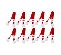 LRXIYODE 10pcs Delicate Mini Wool Scarves for Figurines Flexible Red and Green Decorative Doll Accessories Creative Tiny Treasures Collectors