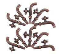 LRXIYODE 10pcs Dollhouse Miniature Faucet Realistic Single Handle Tap Accessories for DIY Bathroom Decoration for Creative Play and Photography Props