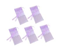 LRXIYODE 10pcs Dried Eucalyptus Lavender Scented Muslin Bags for Wedding Favor Light Relaxing Sleep Sachets