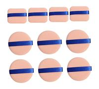LRXIYODE 10PCS Dual Use Makeup Powder Puff Square Round Soft Sponges for Wet and Dry Face Makeup for Foundation Concealer Blush Highlighter Application with Smooth Touch and Easy Cleaning