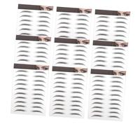 LRXIYODE 10Pcs Hair Like Temporary Eyebrow Stickers for Women Bionic Eyebrows Natural Black Color Easy Application for Sparse Brows Realistic Look