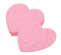 LRXIYODE 10Pcs Heart Shaped Facial Sponges for Deep Cleaning and Exfoliation Soft Wood Pulp Cotton Face Pads for Daily Washing Gentle All Skin Types Cute Skincare Tools