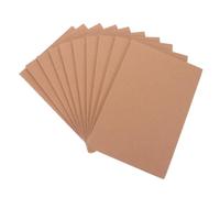 LRXIYODE 10pcs Kraft Cover Notebook with Unlined Pages and Firm Linestitched Binding, Smooth Writing Experience and Inkproof Paper, for Work, Drawing, Students and Artists in Khaki Colour