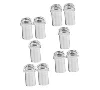 LRXIYODE 10pcs M6 6mm Inner Diameter Silver Iron Drum Swivel Nuts for Floor Drum Tom Lug Replacement Spare Parts Compatible Snare and Jazz