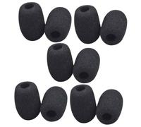 LRXIYODE 10pcs Mini Mic Covers Sponge Mic Windscreen for Lapel Headset Lightweight Microphone Covers for Noise Reduction Events Conferences Easy to Install
