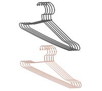LRXIYODE 10pcs Miniature Doll Clothes Hangers Small Simulated Metal Mini Hangers for Doll Garments Lightweight Black Rose Gold for Organizing and Displaying